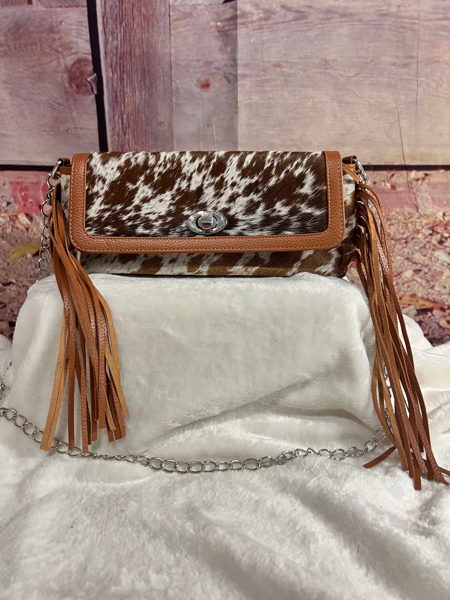 Hide shoulder bag