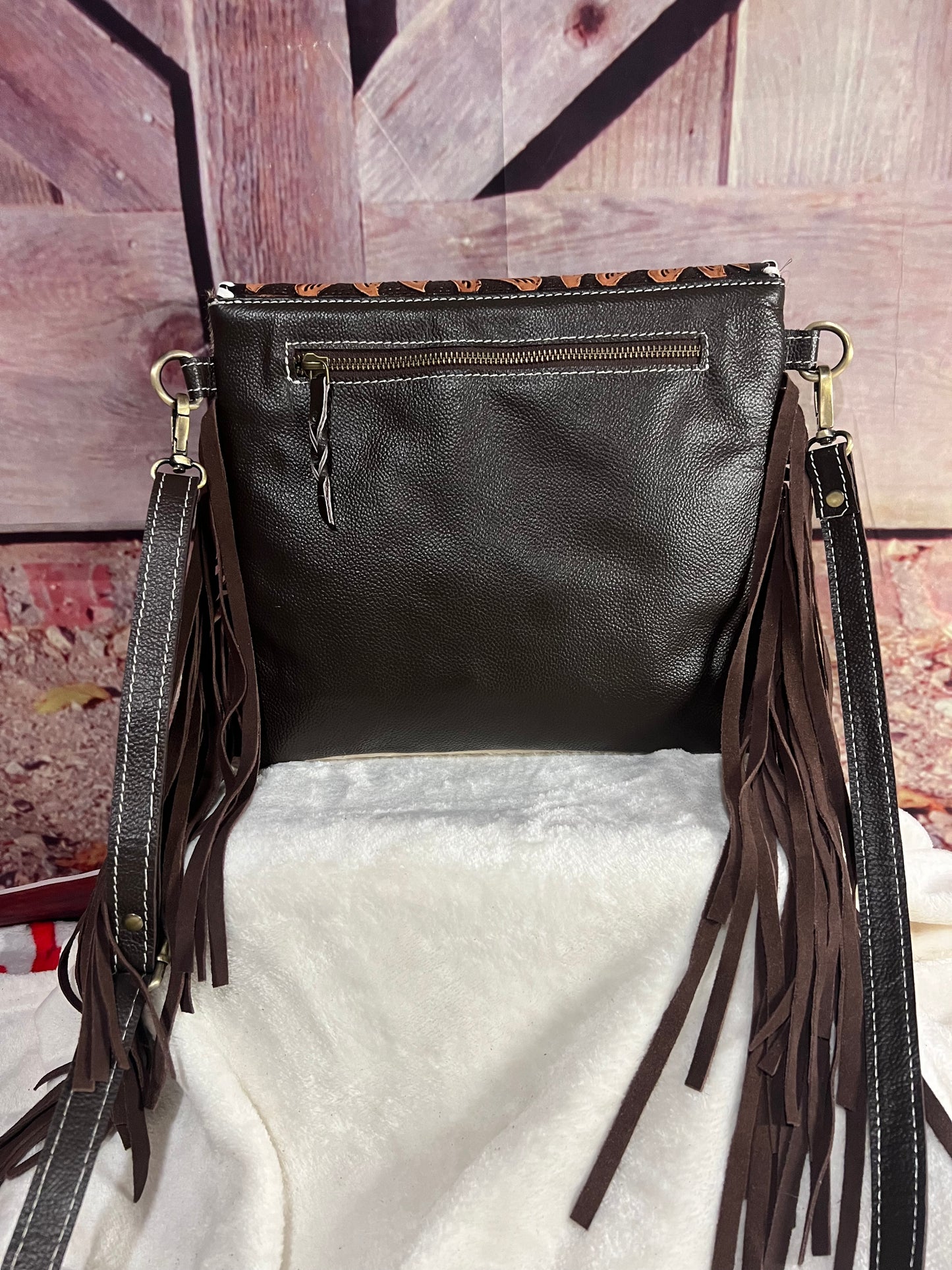 Cowhide purse