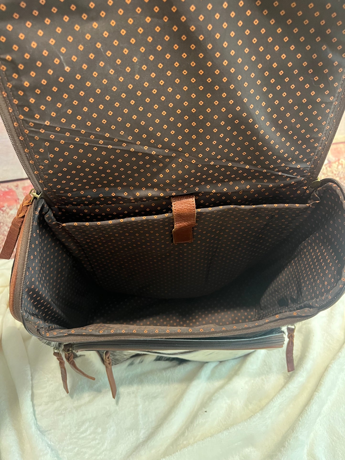 Cowhide backpack