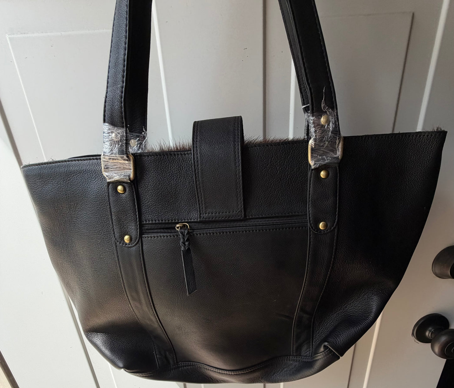 Cowhide/ leather tote bag