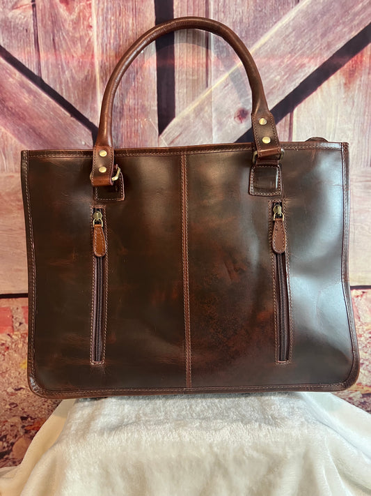 Aztec leather purse