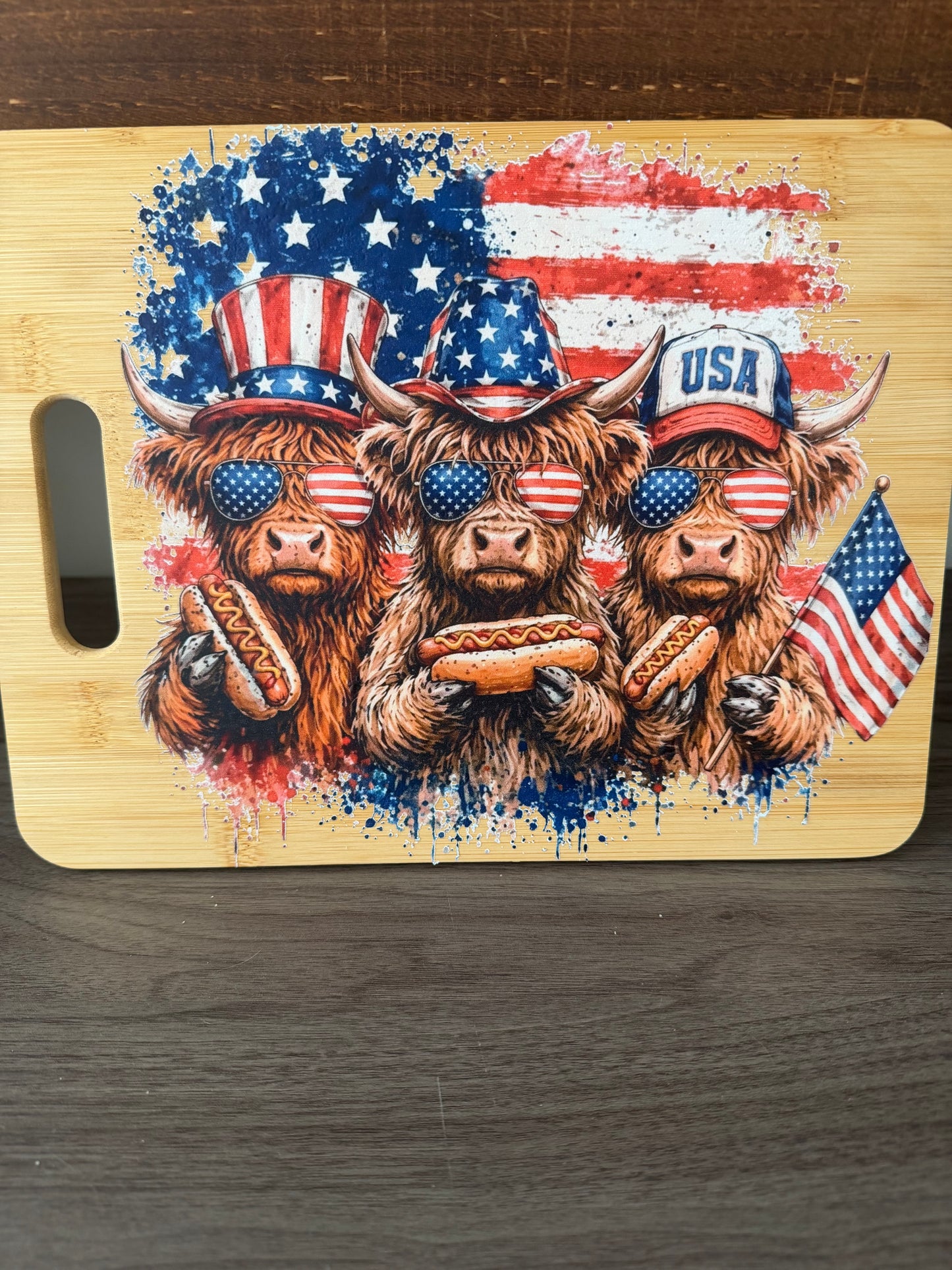 Highland cow cutting board