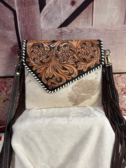 Cowhide purse