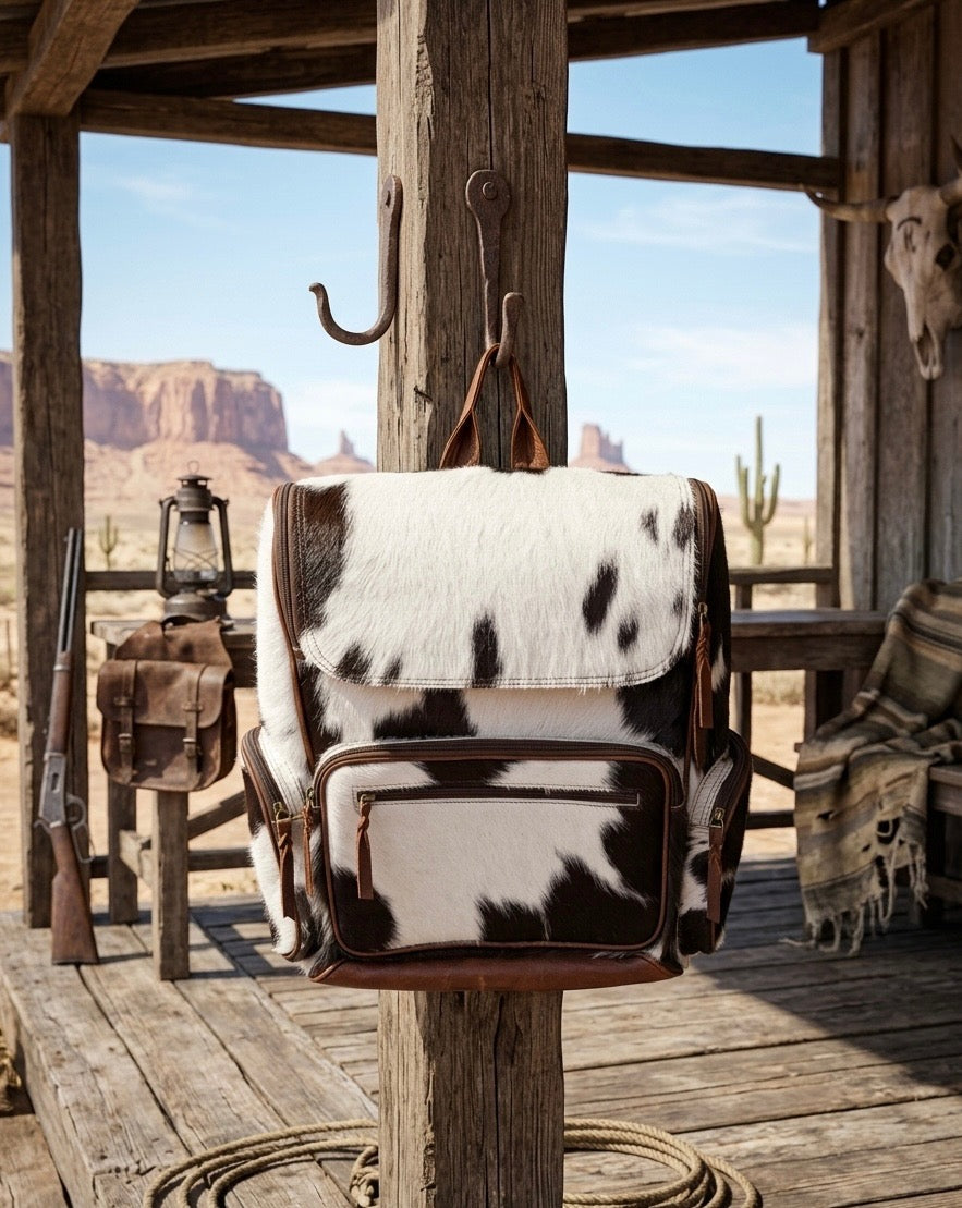 Cowhide backpack
