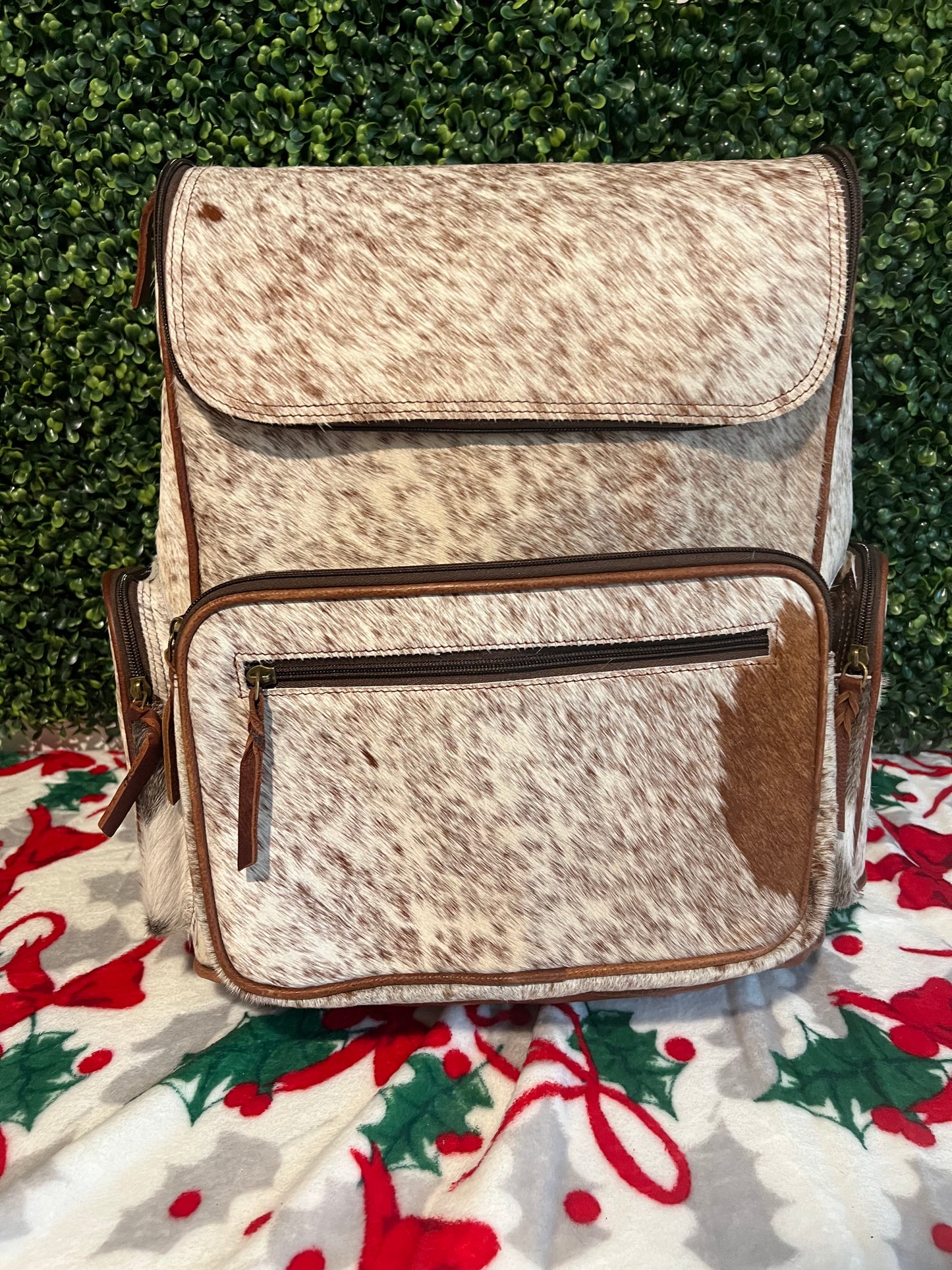 Cowhide backpack