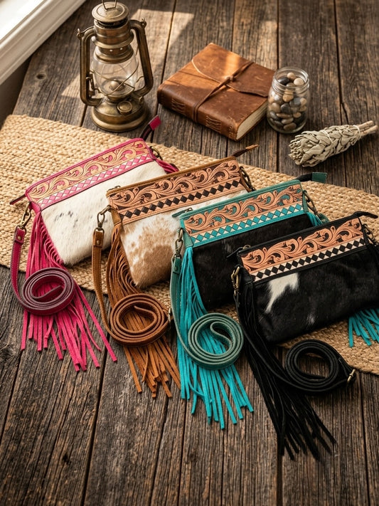 Crossbody hide/leather