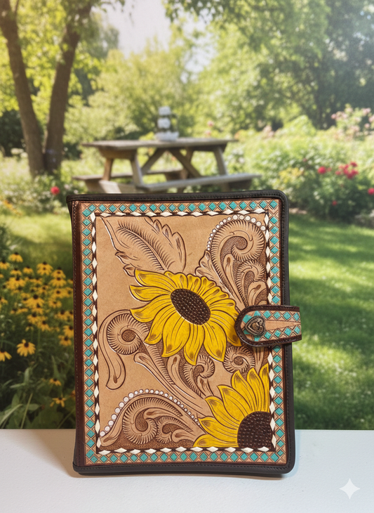 Sunflower three ring binder