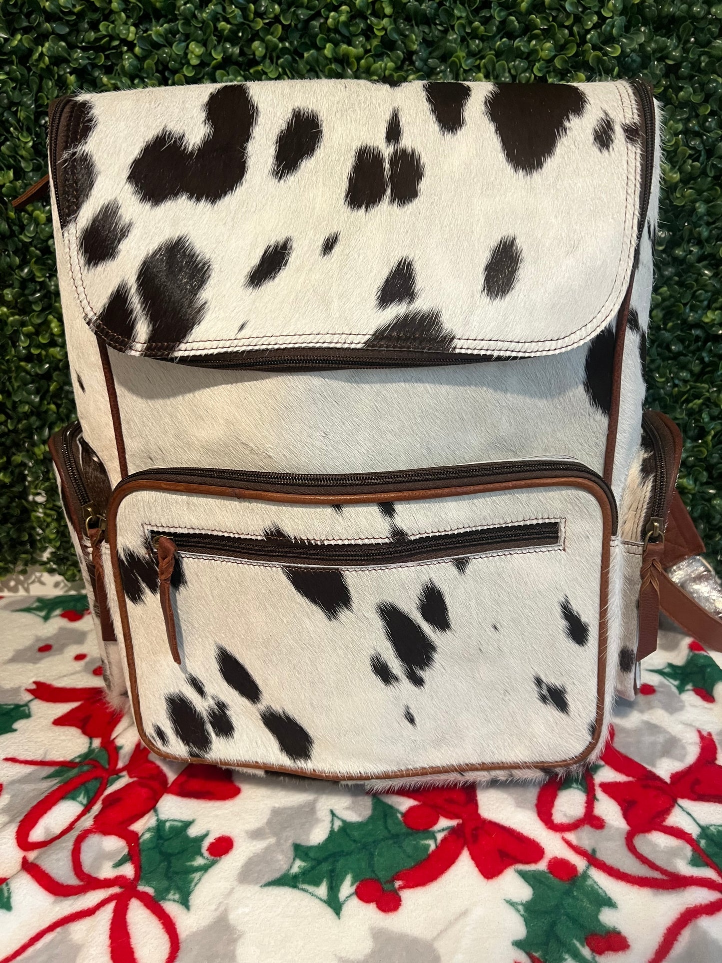 Cowhide backpack