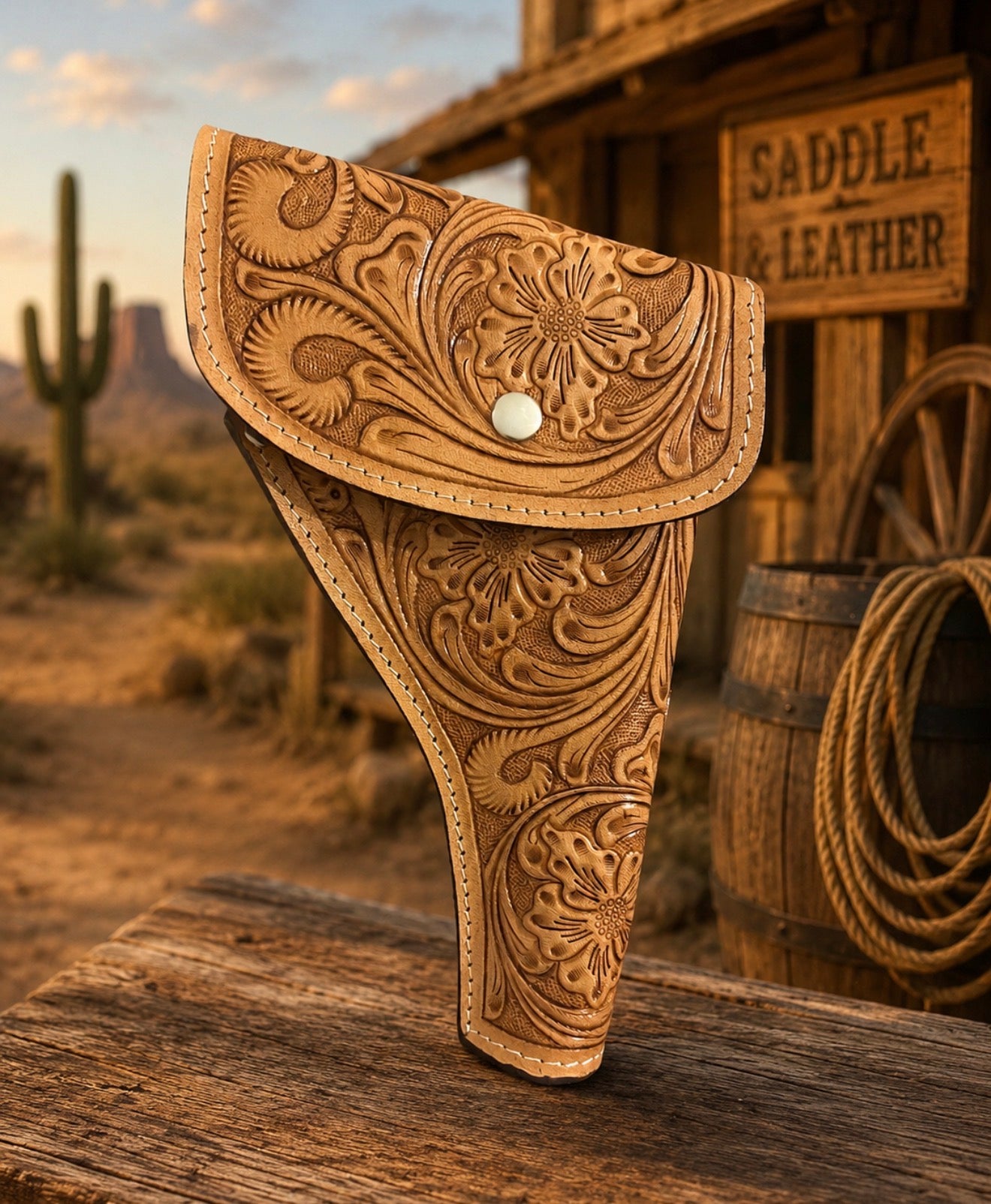 Leather gun holder