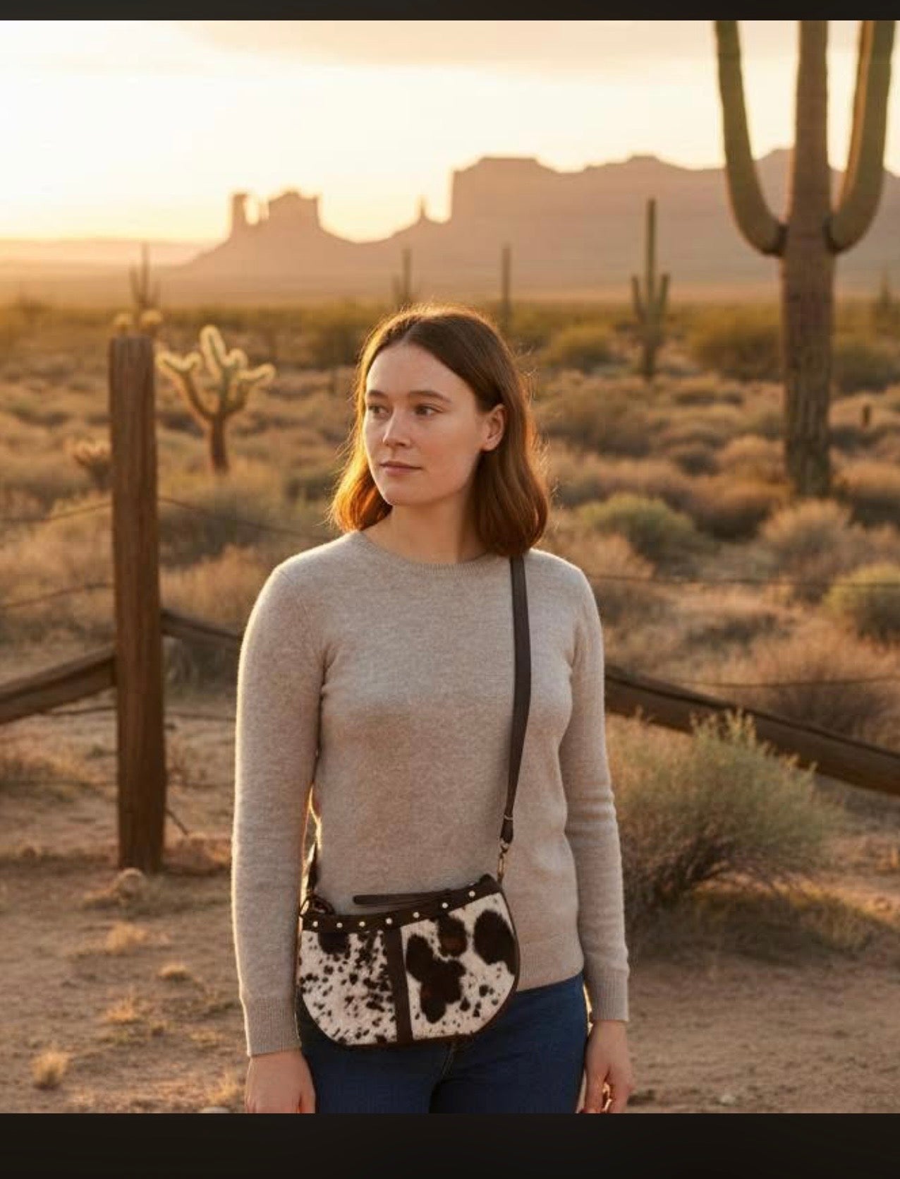 Beautiful cowhide crossbody