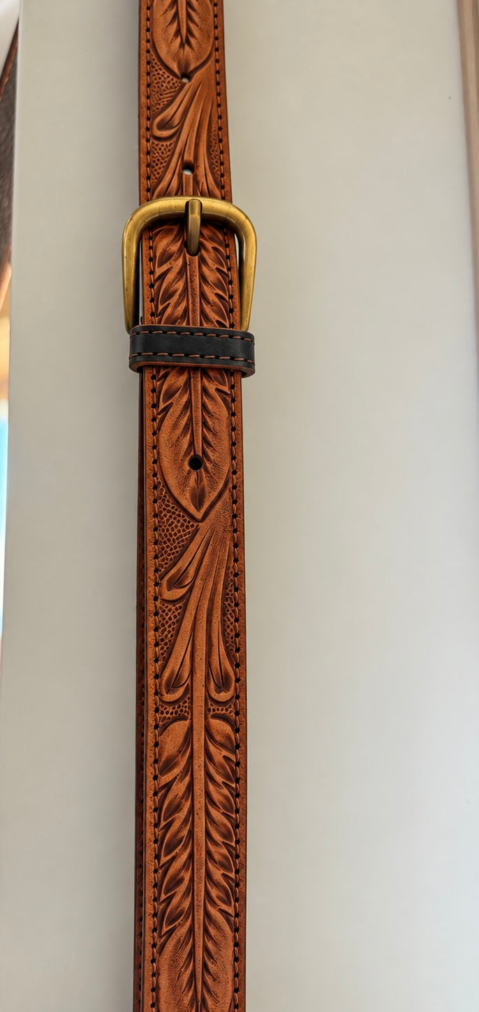 Cowhide/ leather fringe crossbody