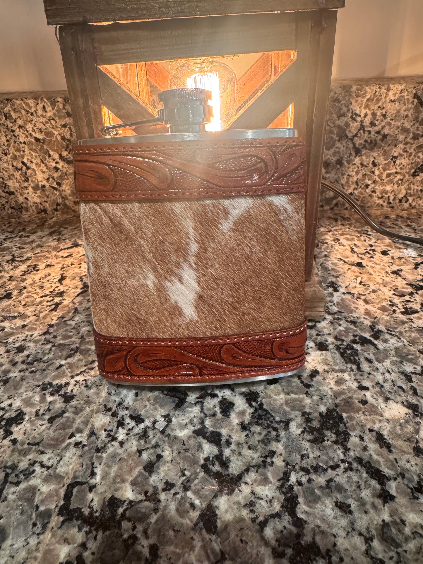 Cowhide flasks