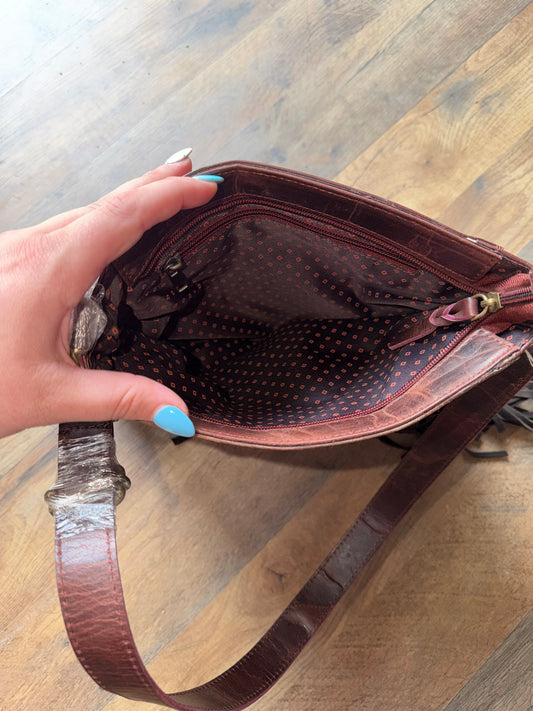 Cowhide / leather crossbody