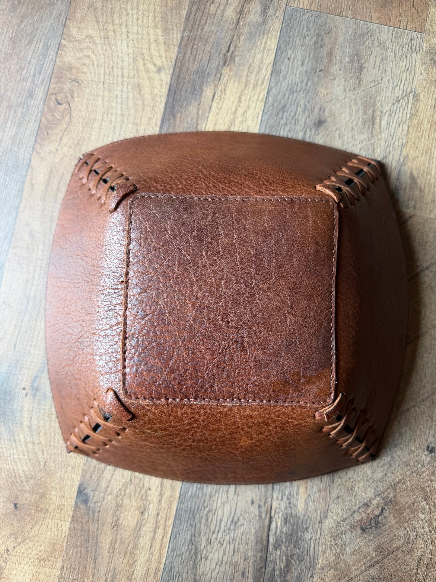 Leather key bowl