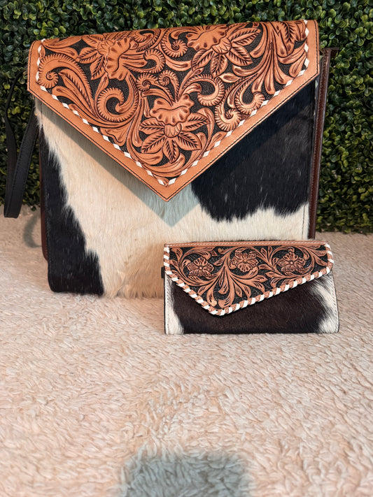 Hide purse and wallet set