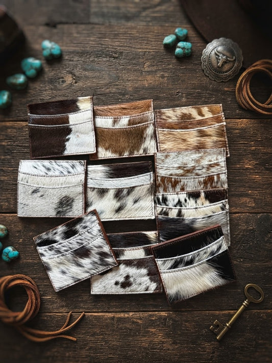 Cowhide card holders