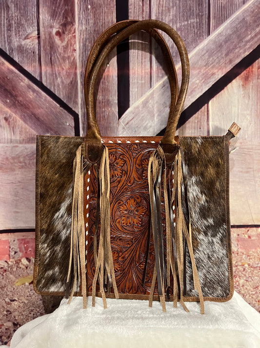 Cowhide purse