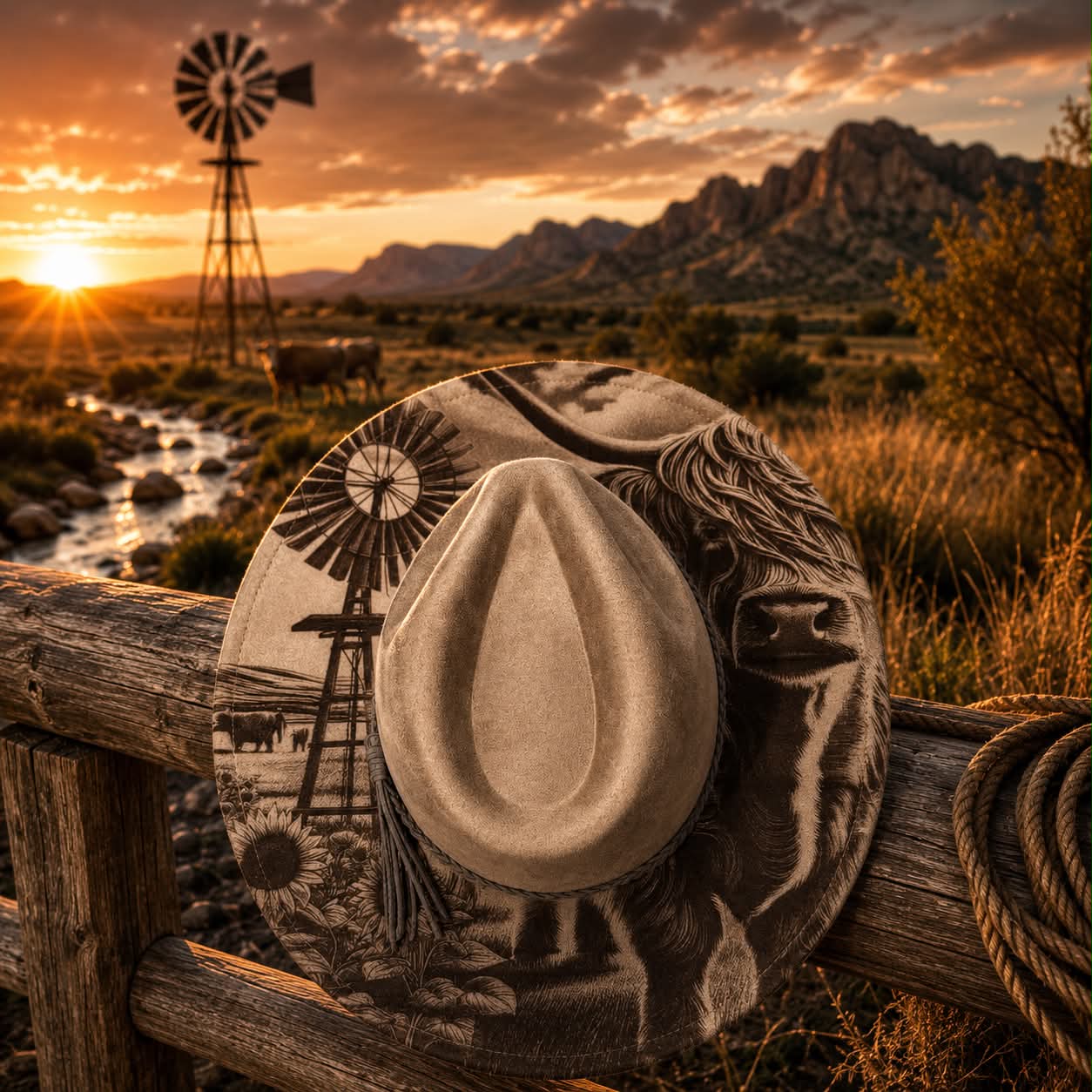 Engraved Cowgirl Hats