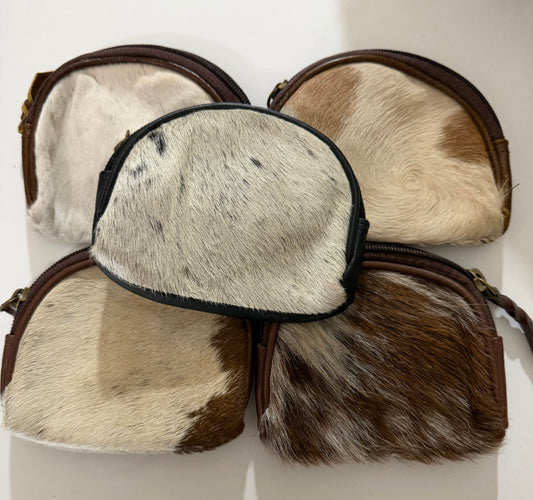 Cowhide coin bag