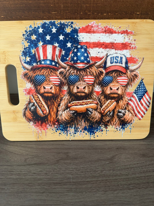 Highland cow cutting board