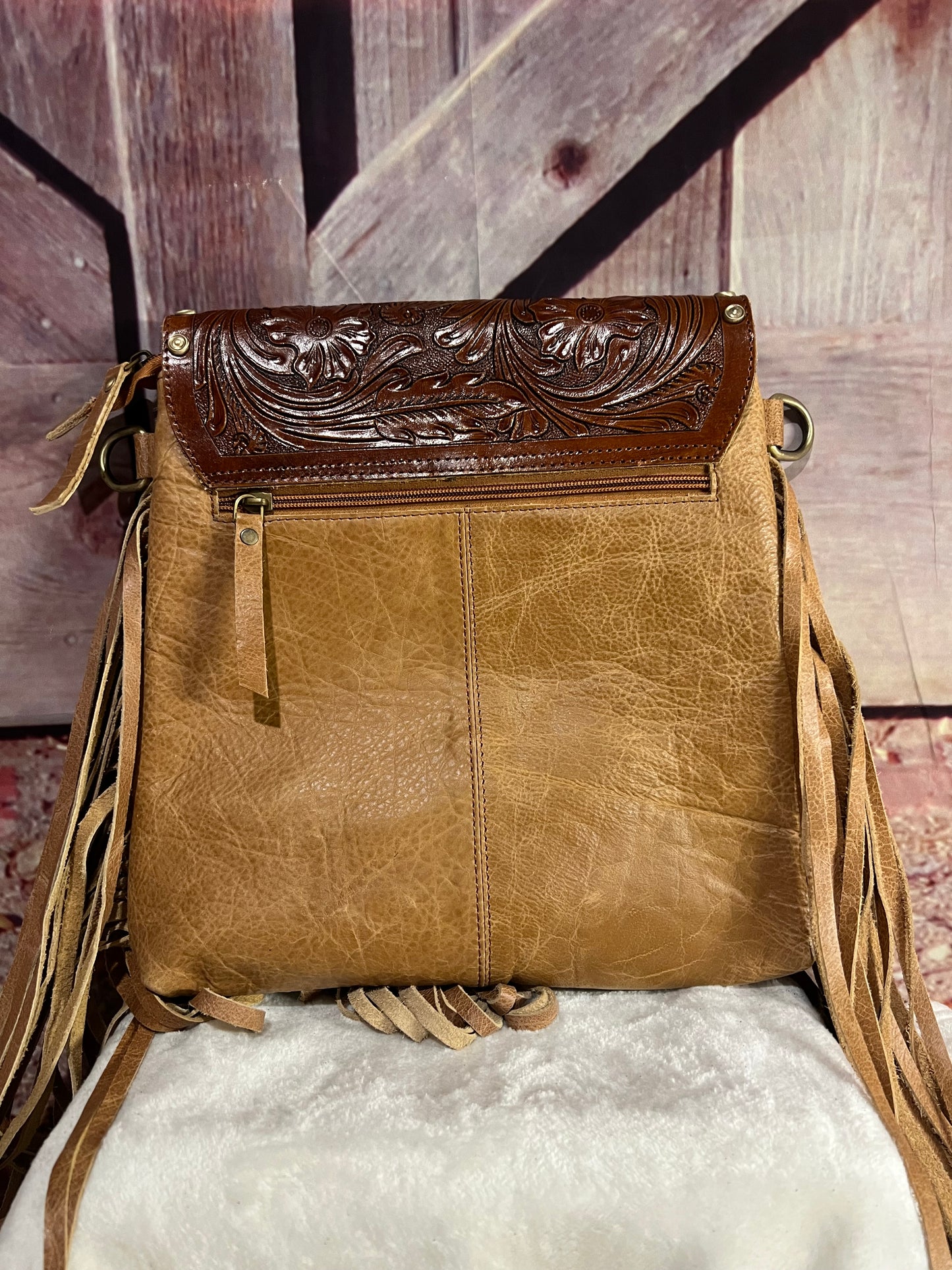 Cowhide purse