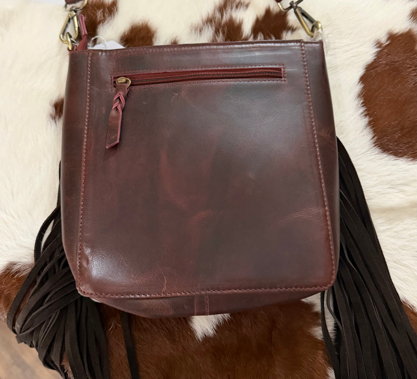 Cowhide / leather crossbody