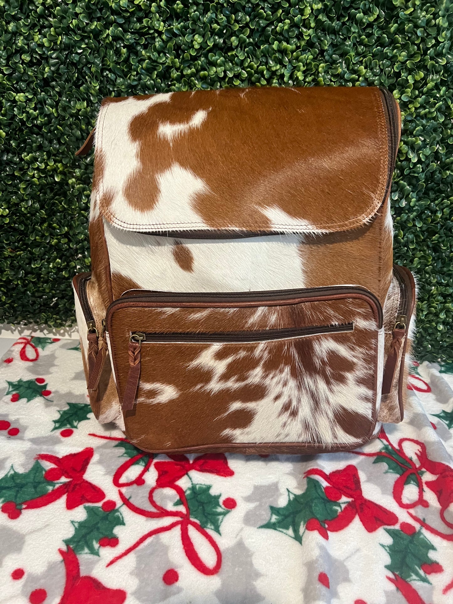 Cowhide backpack