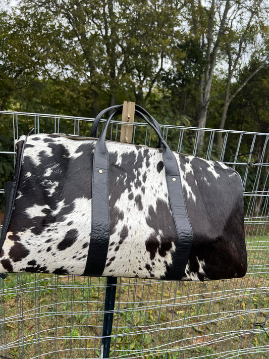 Jumbo cowhide duffle bag