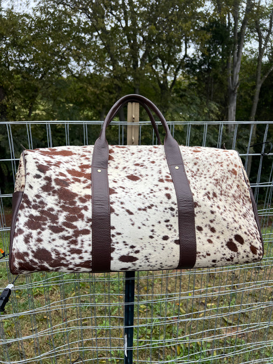 Jumbo cowhide duffle bag